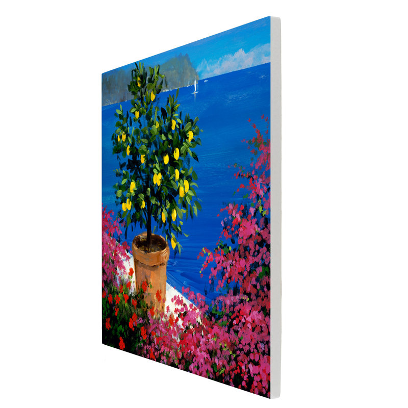 R.TELFORD Coastal Plants & Flowers Wall Decor on Ceramic