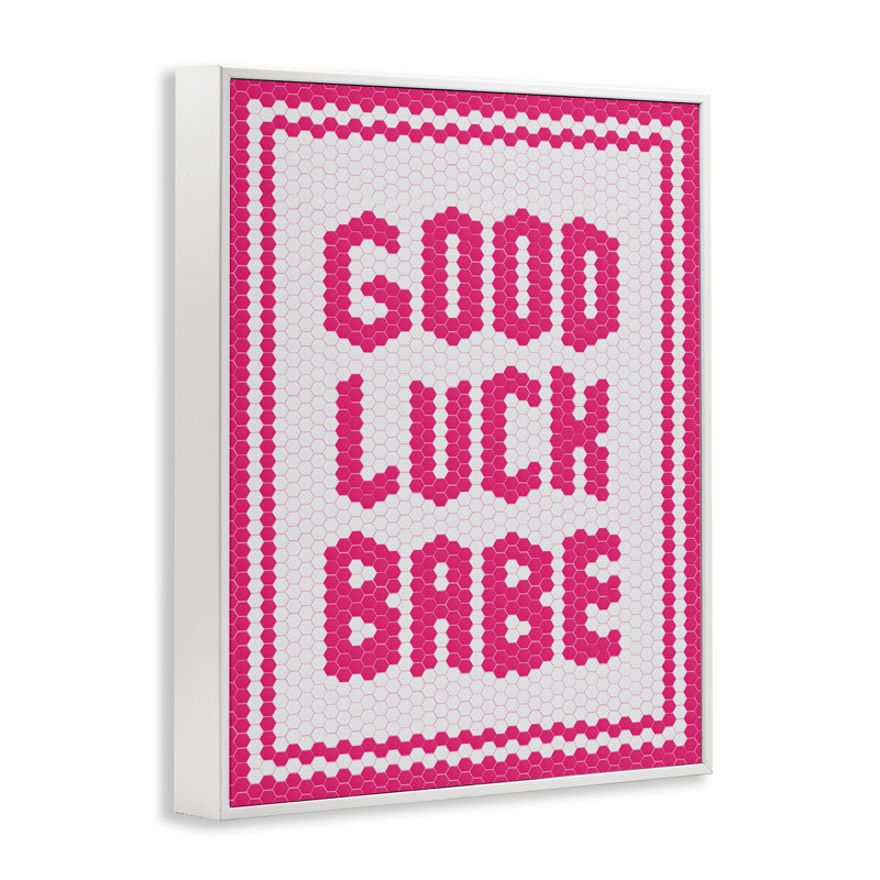 Giclée encadrée Mosaic Good Luck Babe, H 14 po x l 11 po, Estampe numérique encadrée blanc bord de mer