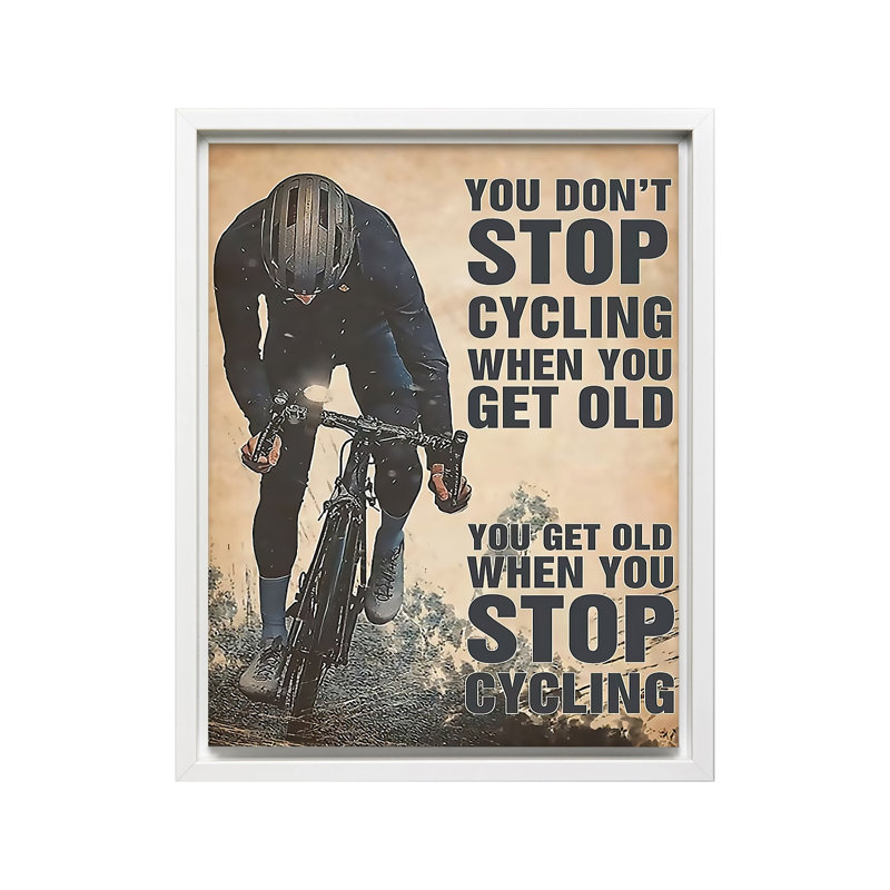 Don't Stop Cycling, Sans cadre, Canevas, H 12 po x l 16 po