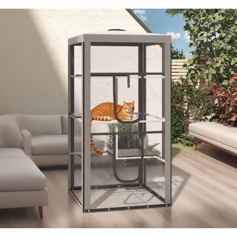 Structure en acier pour chat pour chat