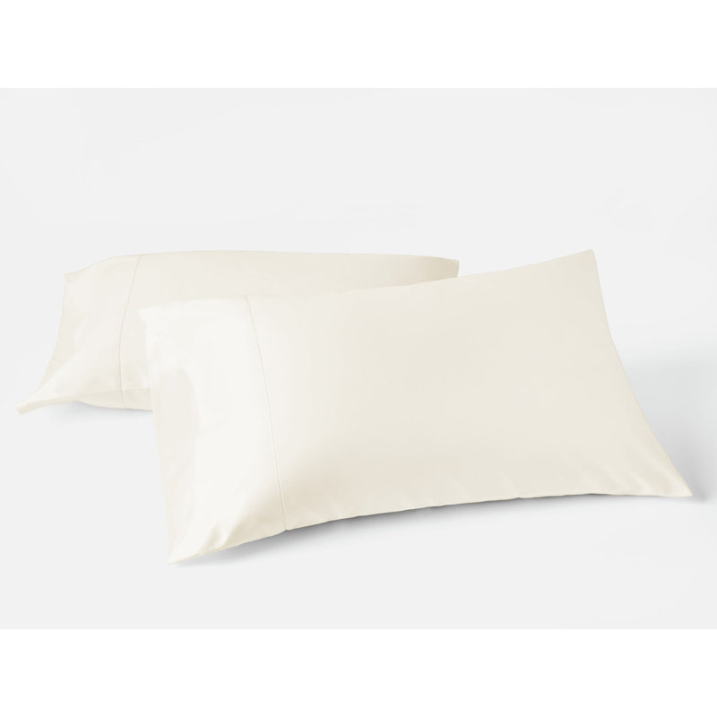 Heirloom Organic Sateen Sheet Set Alpine White, King Sheet Set with 2 Pillowcases, Undyed