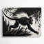 Art mural noir en faune noir-366427243