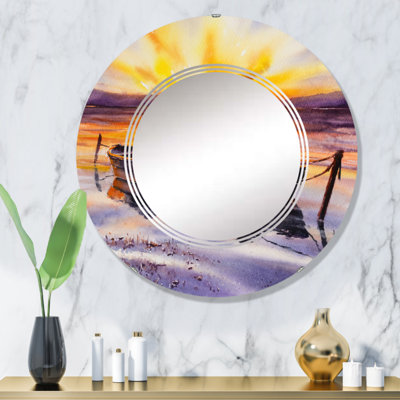 Miroir de salle de bain mural rond