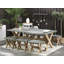 Valladares 6 - Person Acacia Wood Patio Dining Set with Rectangular Table , Cushions Included
