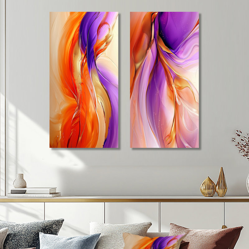Ensemble de 2 impressions murales Galactic, 32" H x 32" W