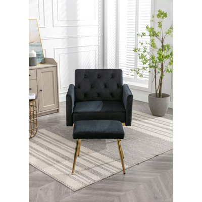 Chaise d'appoint avec accoudoirs et dossier réglables