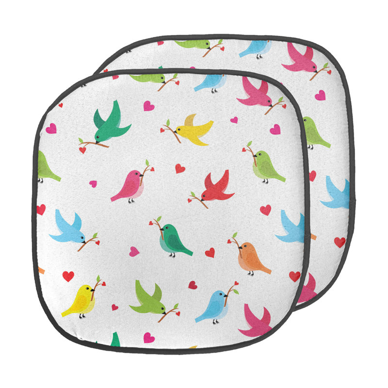 Coussin de siège papillon, Rouge / jaune