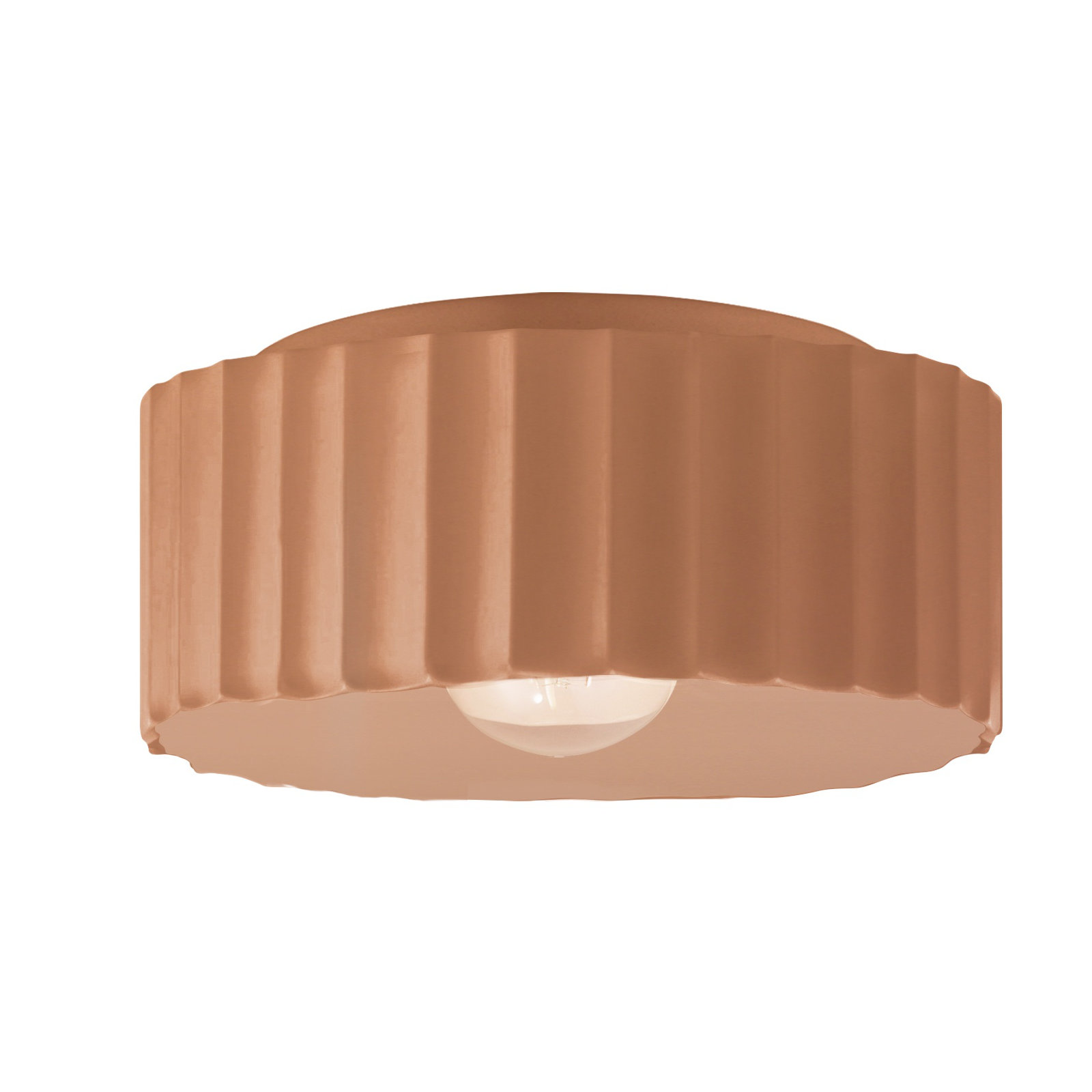 Colgate Single Light Ceramic Flush Mount, Adobe, 6.5" H x 13" W x 13" D