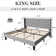 Hilbert Upholstered Low Profile Platform Bed Frame with Headboard