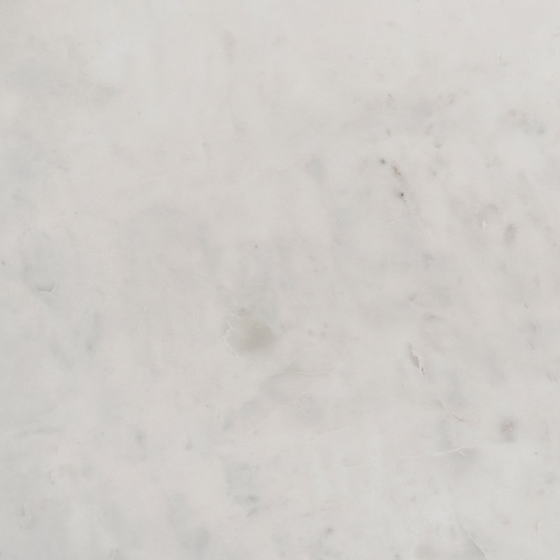 Table basse ronde en marbre véritable Tameiko blanc