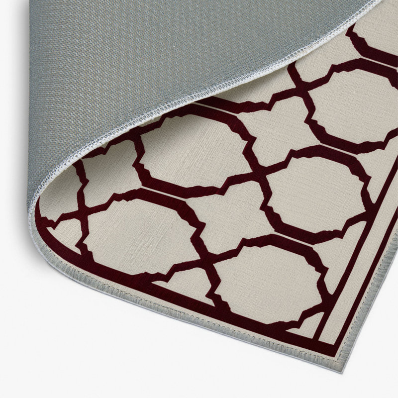 Tapis gris intérieur et extérieur Trellis, Rectangulaire 2 pi x 3 pi