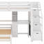 Lit mezzanine simple avec bureau, tablettes et tiroirs-1967148460