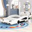 Lit de voiture de course simple avec roulettes, blanc - Fabriqué pour la durabilité