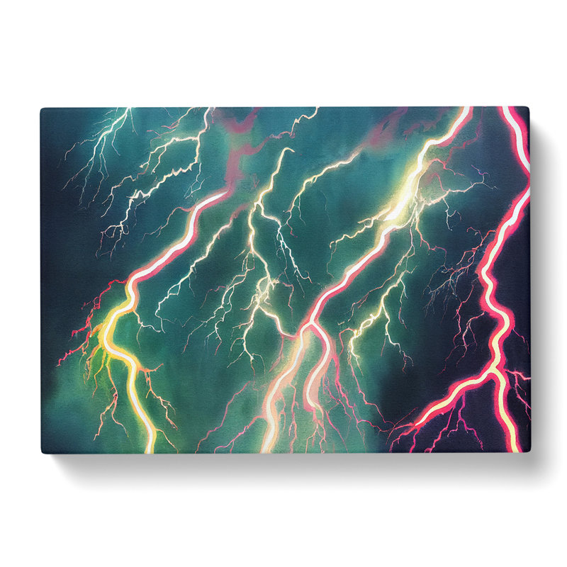 Evolving Lightning Bolt - Wrapped Canvas Print, 40cm H x 60cm W x 3cm D