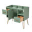 Meuble-lavabo de 36 po sans lavabo, meuble-lavabo simple autoportant moderne avec 2 tiroirs et 2 compartiments de rangement, meuble de rangement pour la salle de bain, meuble-lavabo à cadre en bois massif