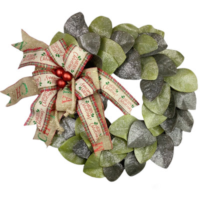 Couronne en maille 20 po Magnolia Leaf