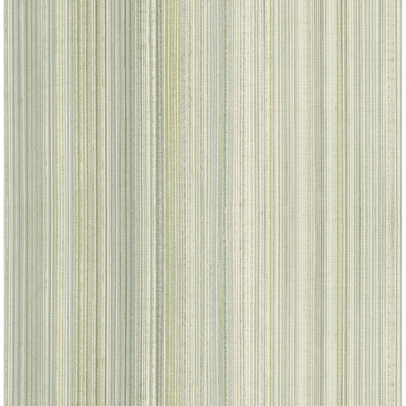 Papier peint rayé vert mer Elan, Vert