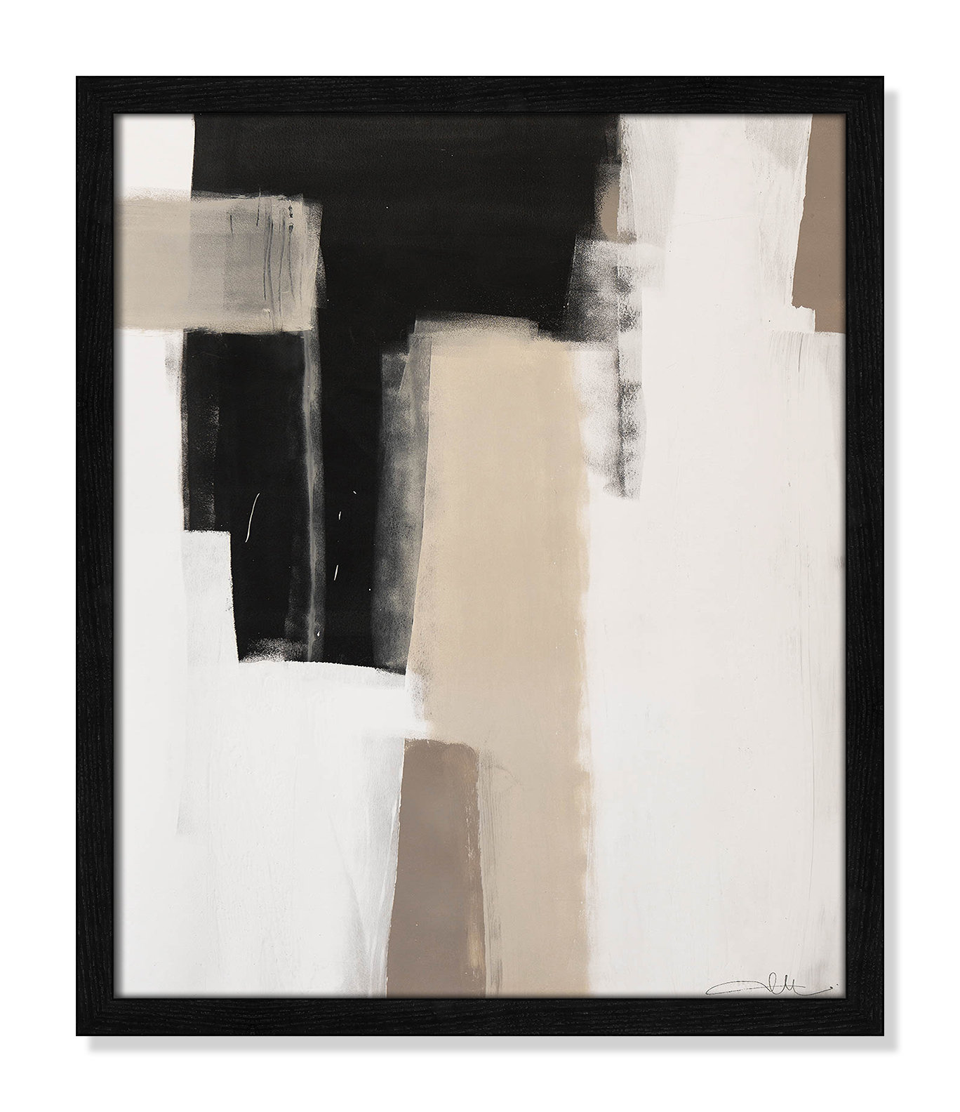 Earth Scapes I Print, 19" H x 16" W x 1.25" D, Black Slim Unmatted Picture Framed