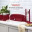 Swan Townhouse Set of 3 1.6L Kitchen Storage Canisters for Tea, Coffee, and Sugar with Pull Chrome Handles, Airtight Lids, Colour Coated Iron and Chrome Accents-113753738