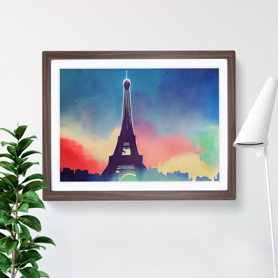 Eiffel Tower Watercolour - Single Picture Frame Painting