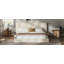 Cadre de lit plateforme rembourré California King avec étagères latérales coulissantes, matelas rembourré en velours côtelé avec mousse haute densité, cadre de lit à lattes métalliques à profil bas, aucun sommier requis, couleur crème.