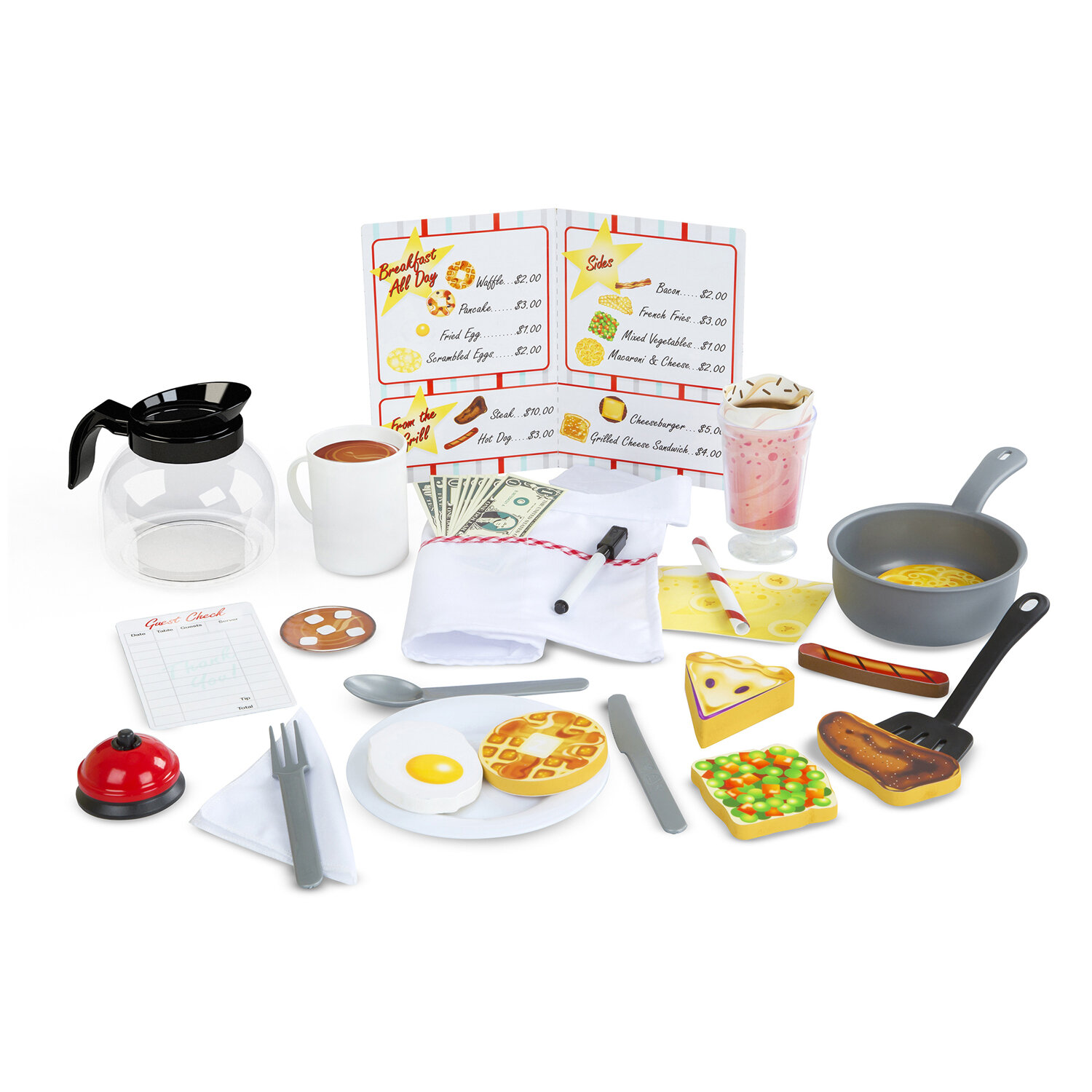 Melissa & Doug 22-Piece Play Kitchen Accessories Set - Utensils, Pot, Pans,  and More