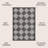 Utgard Classic Geometric Diamond Pattern Dark Gray/Light Gray Rug-802915392