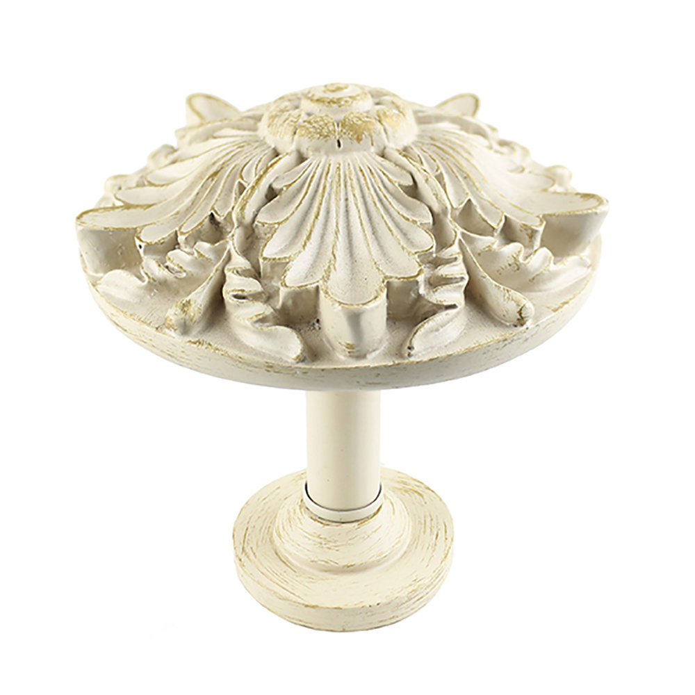 Abelardo Poly-Resins Decorative Parts, Coated Steel Backplate, And Mounting Post. Curtain Holdback Astoria Grand 