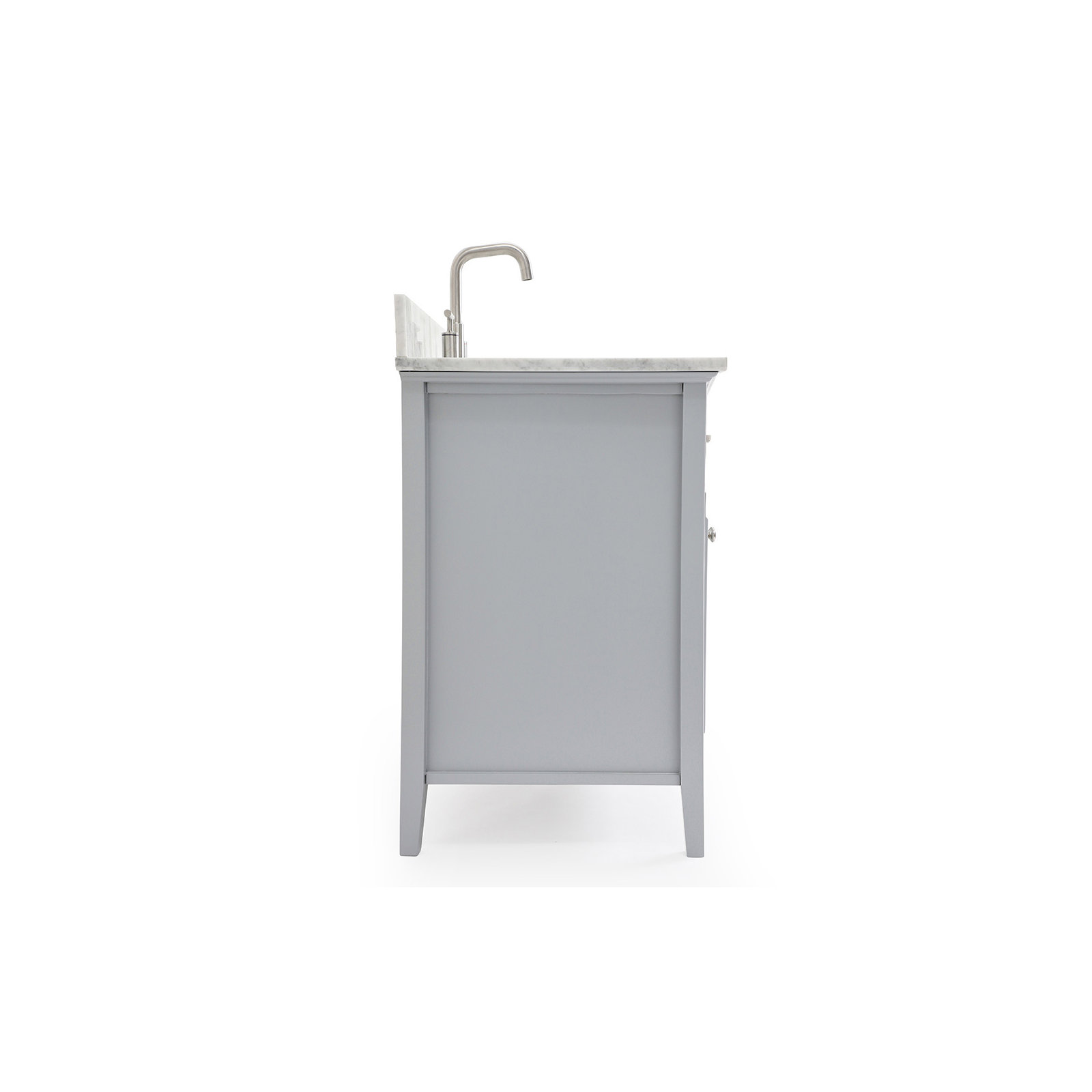 43'' Single Bathroom Vanity, Gray, Left