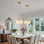 1 - Light Dimmable Single Pendant With 5 Glass Petal Shade-1083432093