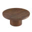 Table basse ronde de 35,98 pouces avec pieds cylindriques, table de table en placage de bois, table d'appoint de canapé arrondie pour le bureau du salon