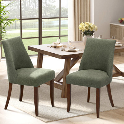Parsons Upholstered Dining Chair Solid Wood Side Chair