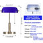 Bankers Lamp with2 USB and Wireless Charging Port，Pull Chain Switch Cobalt Blue Glass Desk Lamp， E26 Base,Traditional Library Desk Lamps for Home Office,Bedroom,Piano(bulb not included)