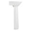 17" Lanken 34" Tall White Porcelain Irregular Pedestal Bathroom Sink with Overflow-1359465336