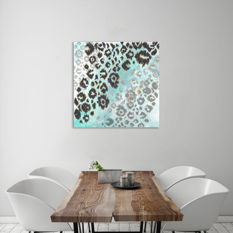 «Blue Leopard», reproduction sur toile tendue, H 12 po x l 12 po x P 1,5 po
