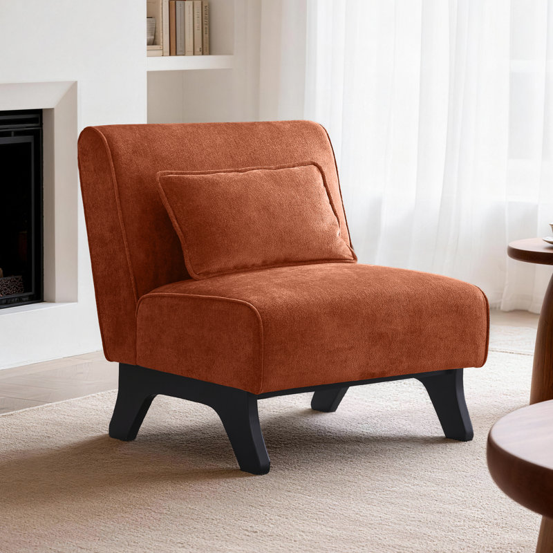 Upholstered Accent Chair, Orange