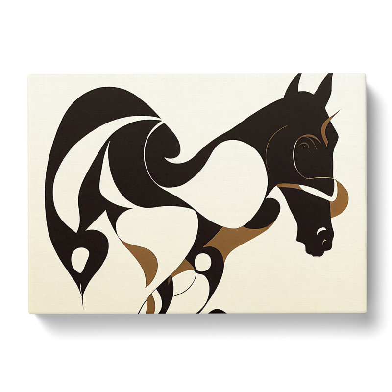 Supreme Abstract Horse - Wrapped Canvas, 35cm H x 50cm W x 3cm D