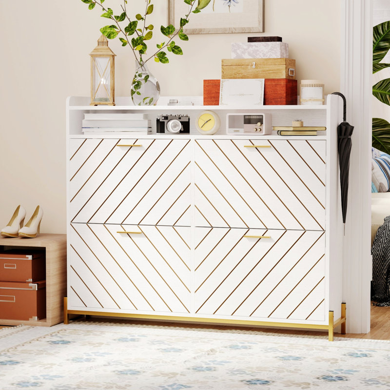 Shoe Cabinet, Entryway Storage Cabinet, Shoe Storage Organizer For Home, Shoe Storage Organizer For Home, White
