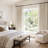 100% Blackout Faux Linen Pinch Pleated Curtain Panels Thermal Insulated Drapes with 20 Hooks for Bedroom & Living Room, Set of 2-1952807648-1952807650