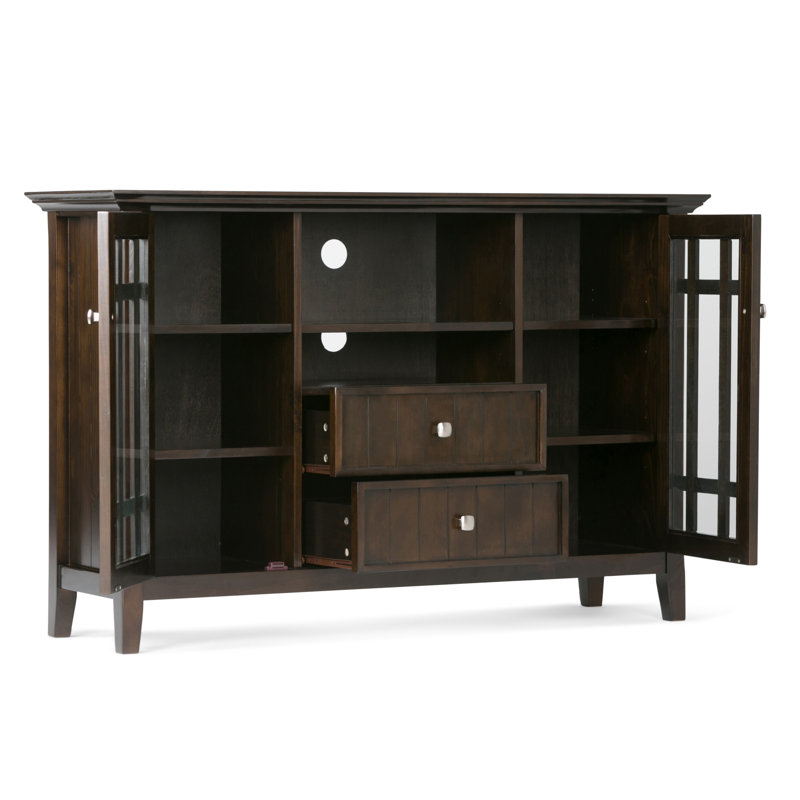 Bedford 53" Dark Tobacco Solid Wood Transitional Media Stand