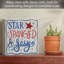 Enseigne en bois sur pied Joedy Star Spangled