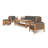Summer 5-Piece Teak Outdoor Patio Deep Seating Set-565222671-565222670