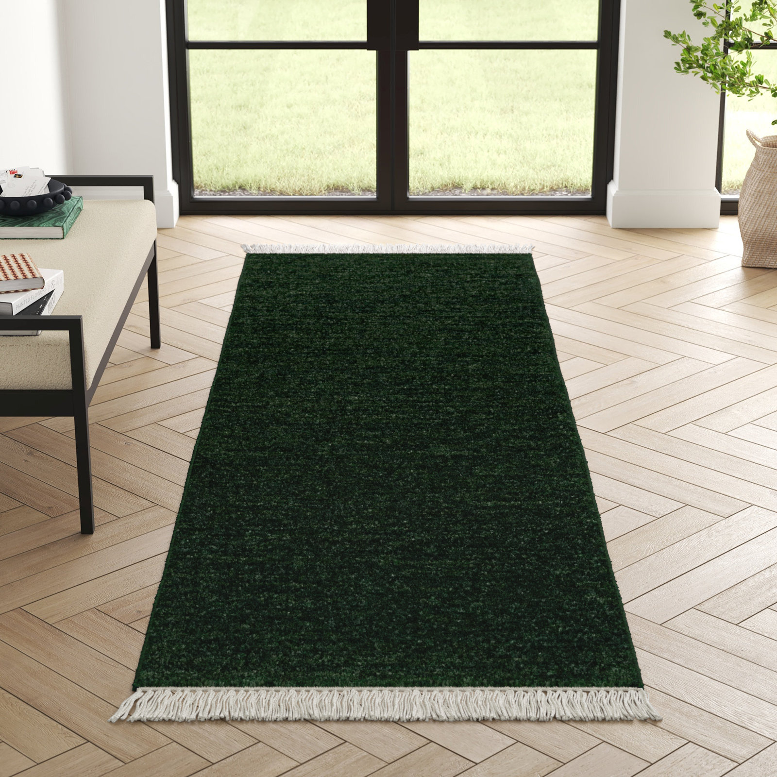 Clio Hand-Woven Wool Rug, Runner 3' x 10'
