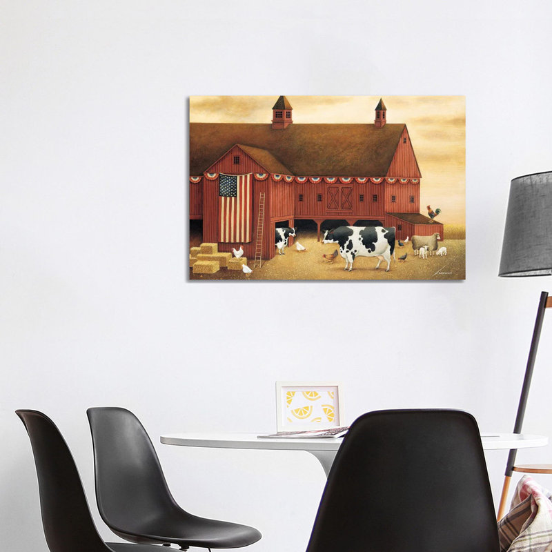 Fourth Of July Barn by Lowell Herrero - Wrapped Canvas Painting, 101.6 cm H x 66.04 cm W x 3.175 cm D