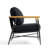 Dajauna Midcentury Modern Upholstered Metal Frame Chenille Arm Accent Chair-723372807