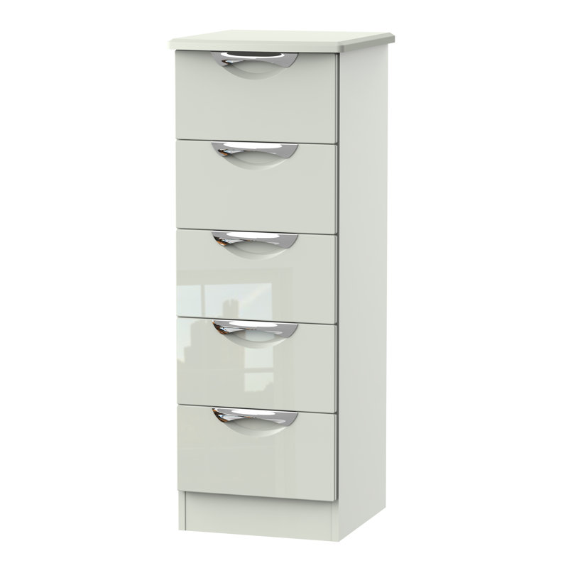 Fully Assembled Ratley 5 Drawer Chest, Kashmir Gloss