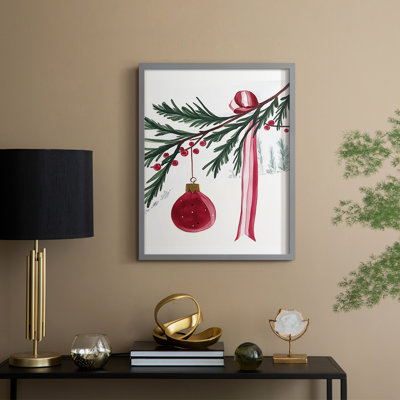 «Christmas Holiday Art DCCDXLIV», reproduction d'art encadrée - bois massif