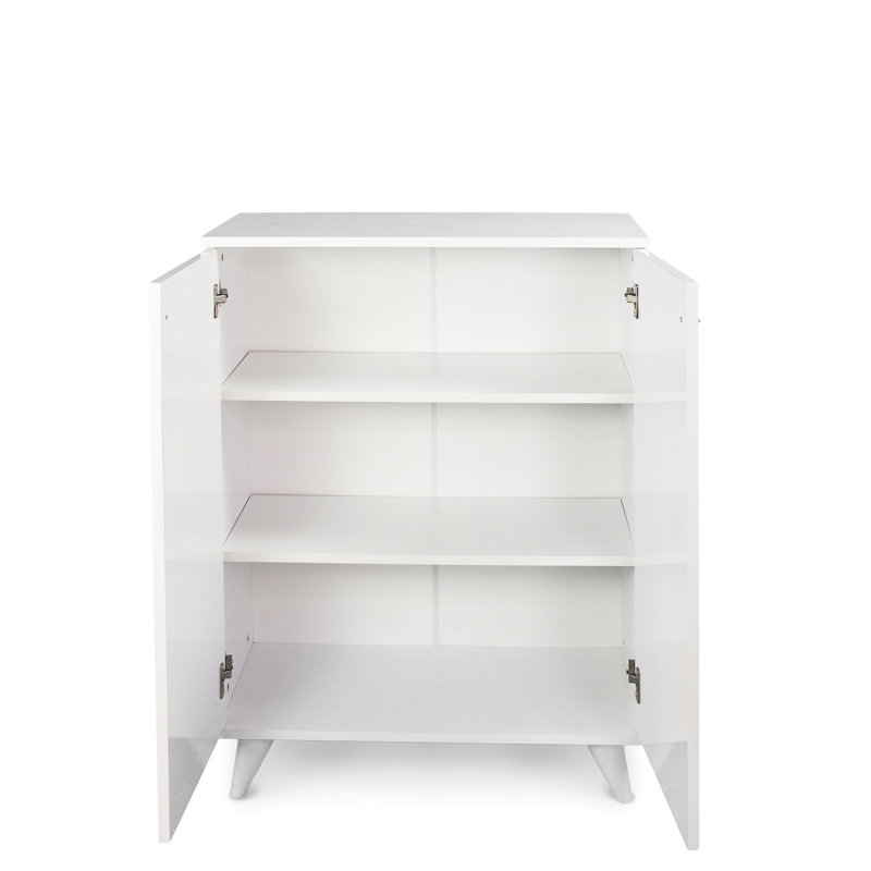 Élégante armoire à chaussures en bois blanc - Complétez votre décor. 31,64 po Profondeur, 15,12 largeur, 40,81 hauteur, 25,35 lb. Poids léger et attrayant. 31 15 42 25