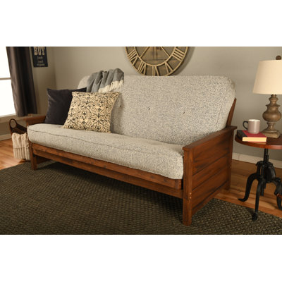 Anders Full 79" Wide Tufted Back Futon and Mattress
