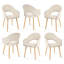 49.5cm H Modern Solid Wood Legs Upholstered Dining Chair with Arm-1709477192